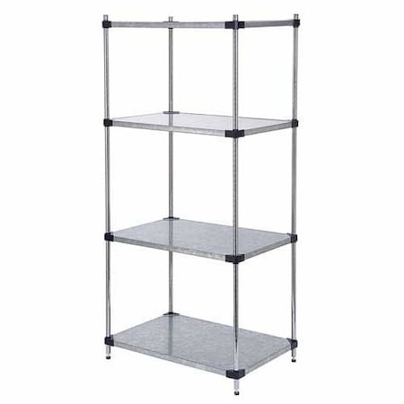 Nexel Shelving, Galvanized Steel, 72W X 18D X 63H 189913